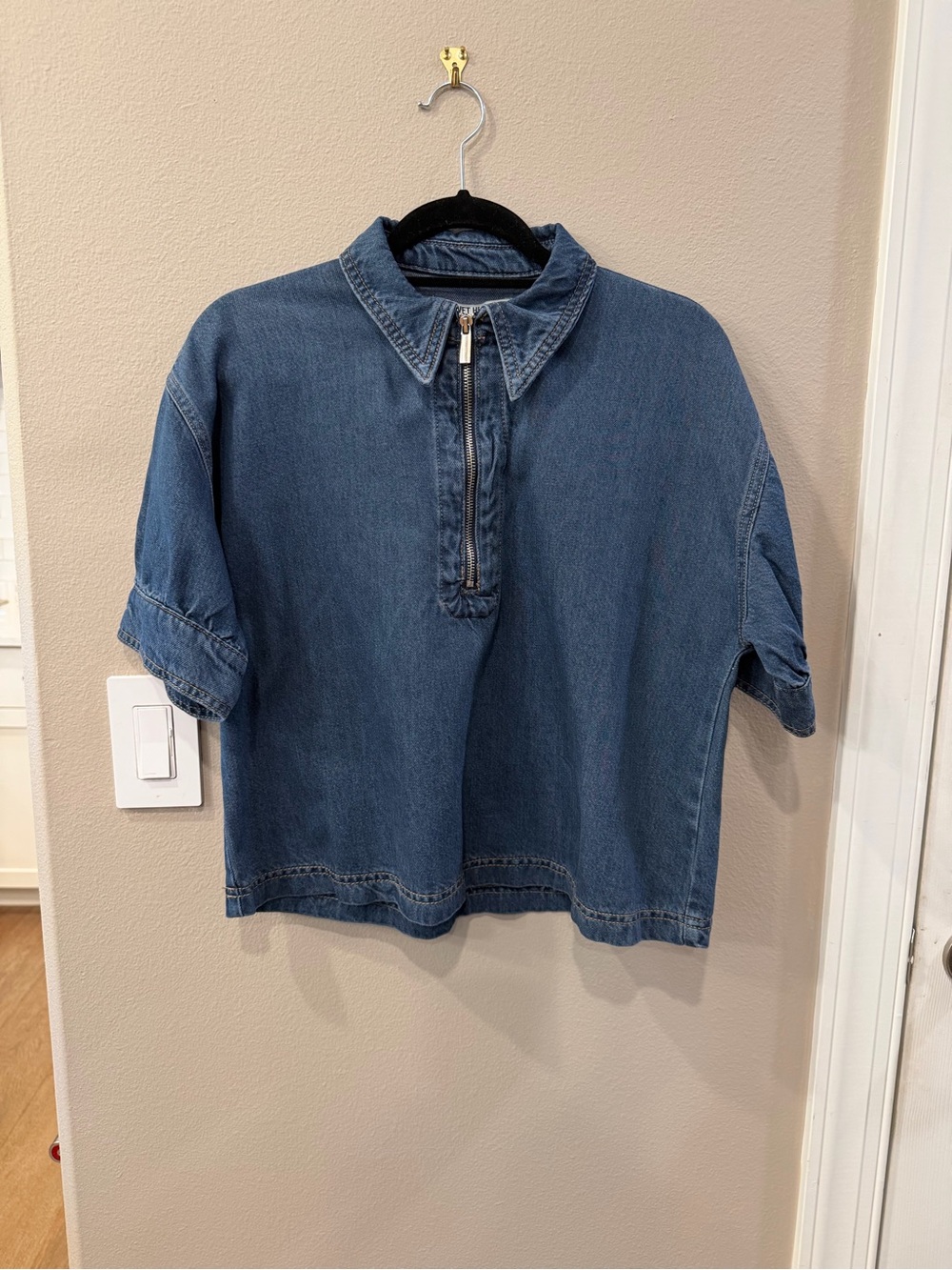 Velvet Heart Blue Denim Zip Top NWT Size M